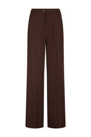 thumbnail: LabeL DOT straight regular waist pantalon donkerbruin