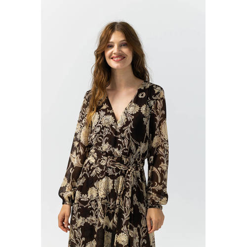 LabeL DOT maxi jurk bruin afbeelding