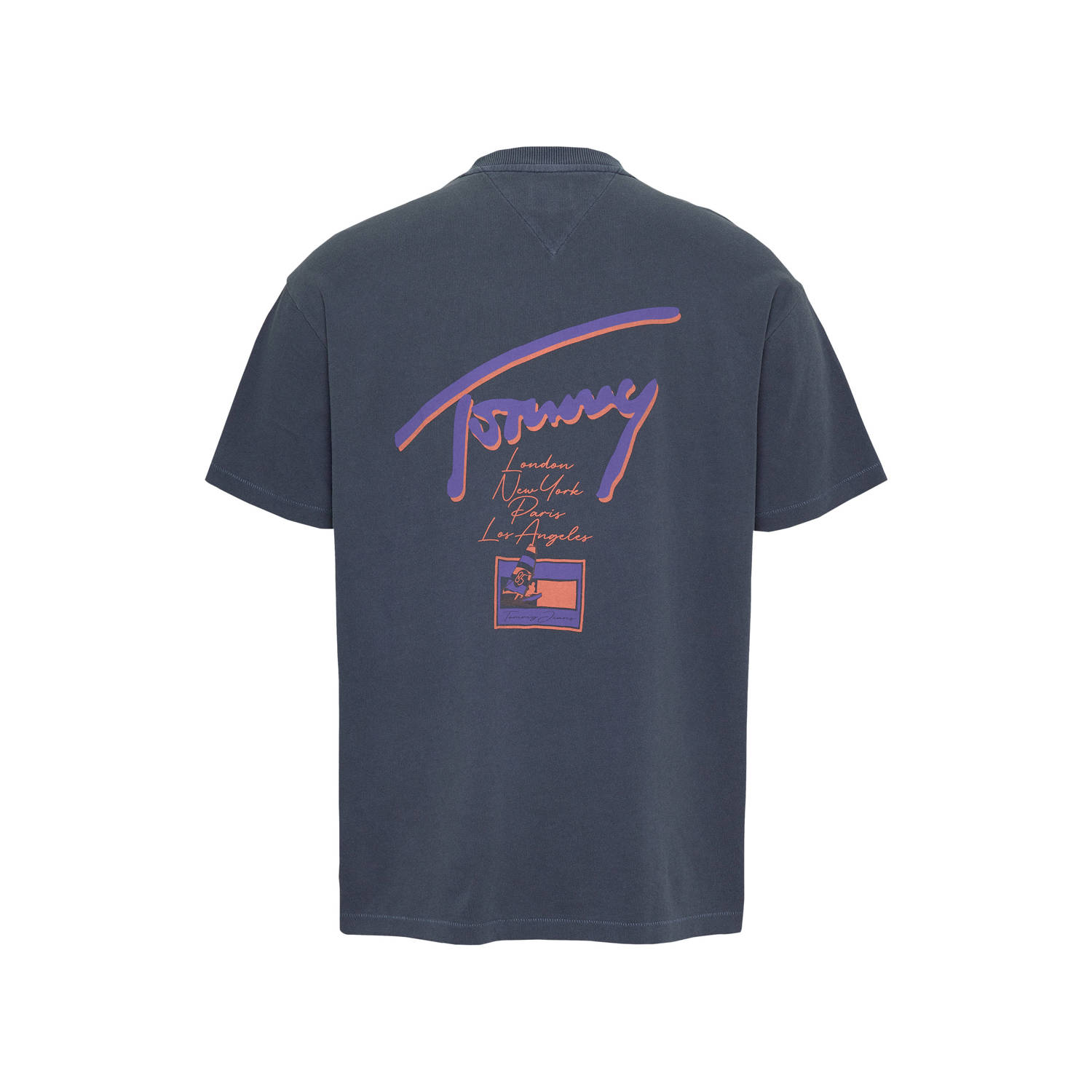 Tommy Jeans regular T-shirt donkerblauw