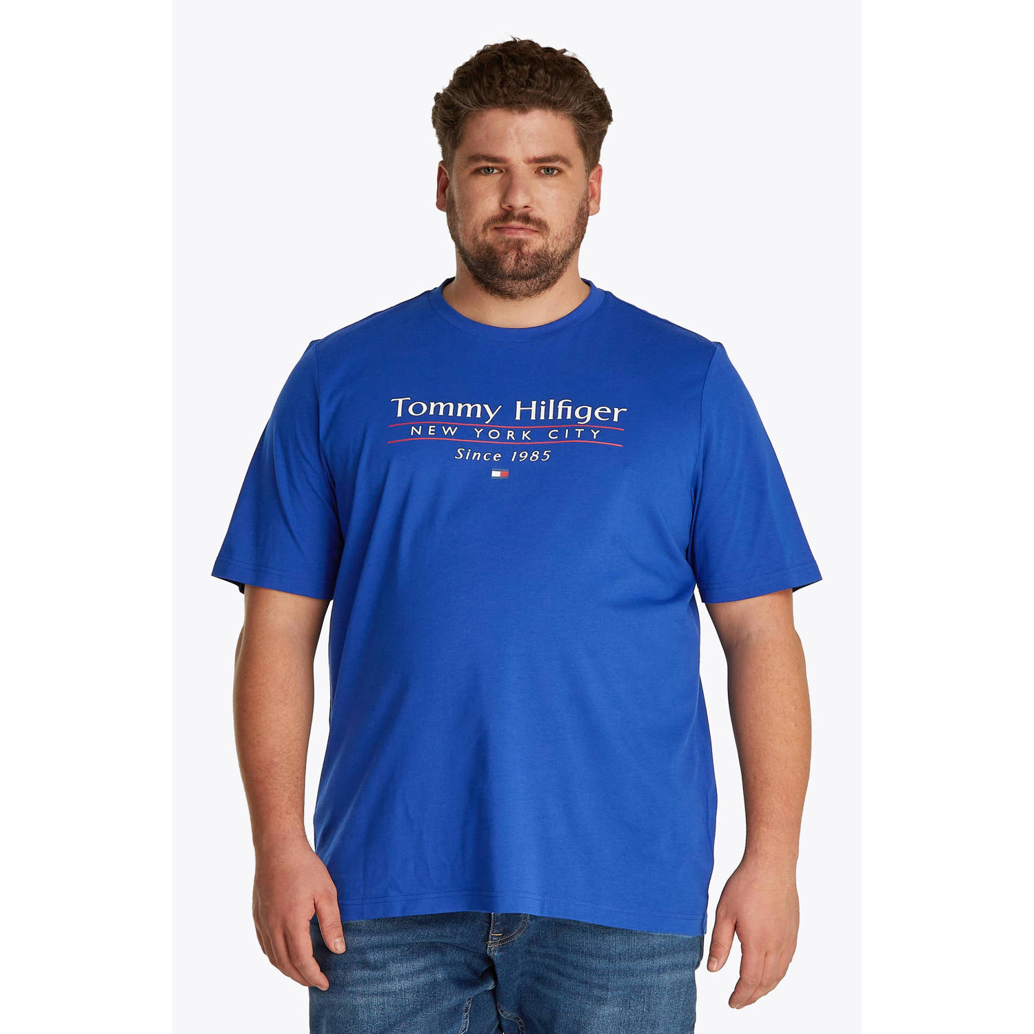 Tommy Hilfiger Big & Tall regular T-shirt blauw