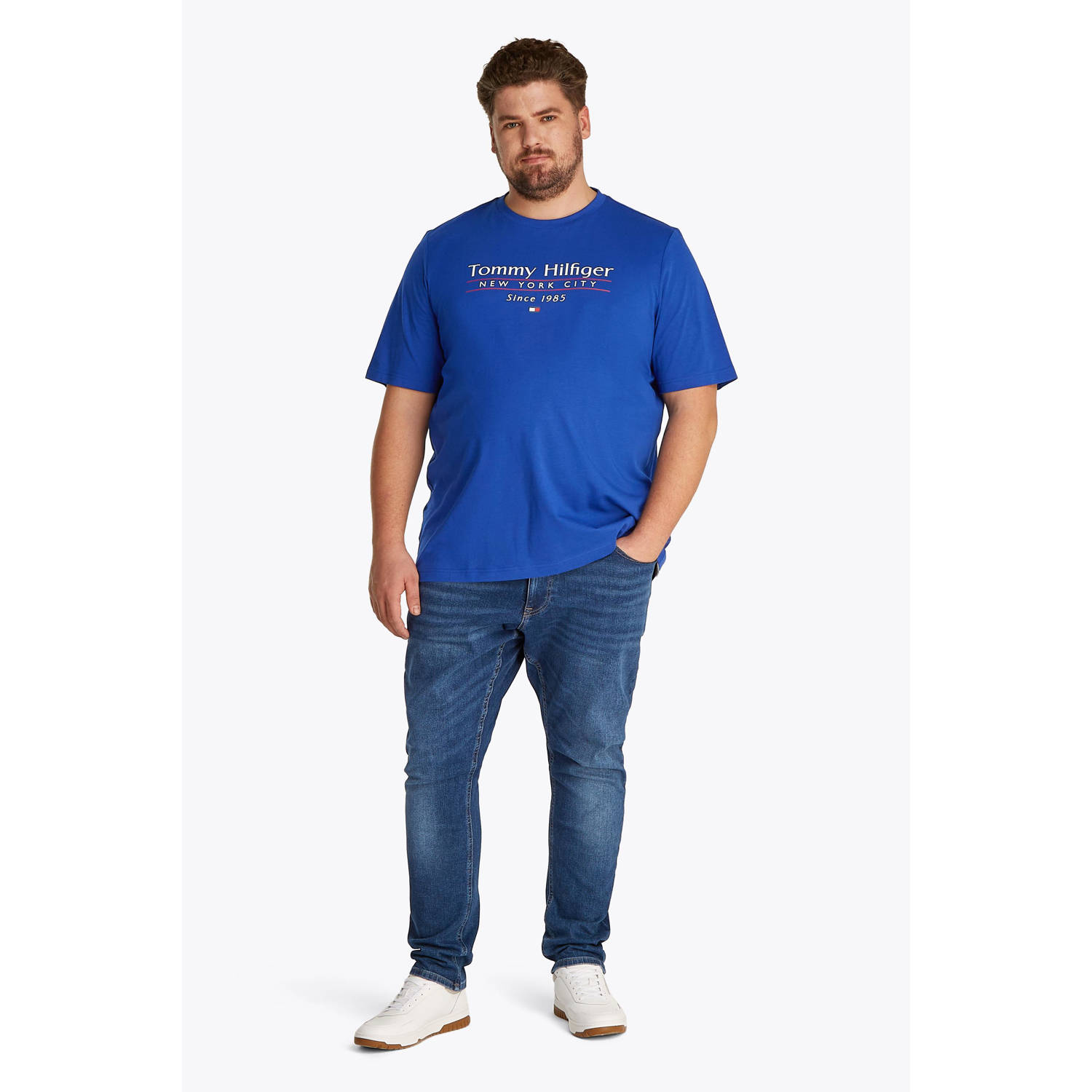 Tommy Hilfiger Big & Tall regular T-shirt blauw