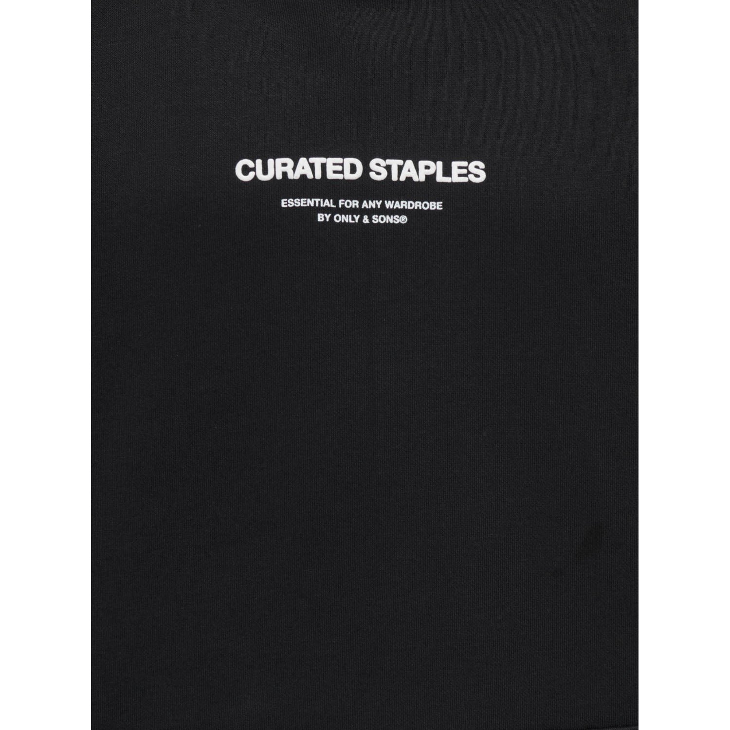 ONLY & SONS JUNIOR hoodie zwart