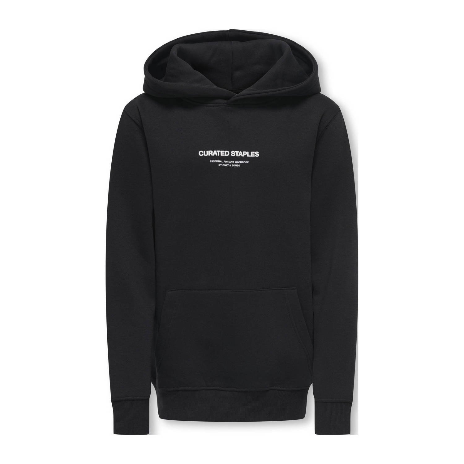 ONLY & SONS JUNIOR hoodie zwart