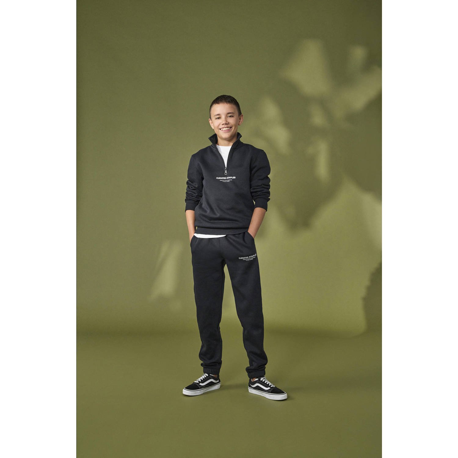 ONLY & SONS JUNIOR joggingbroek zwart
