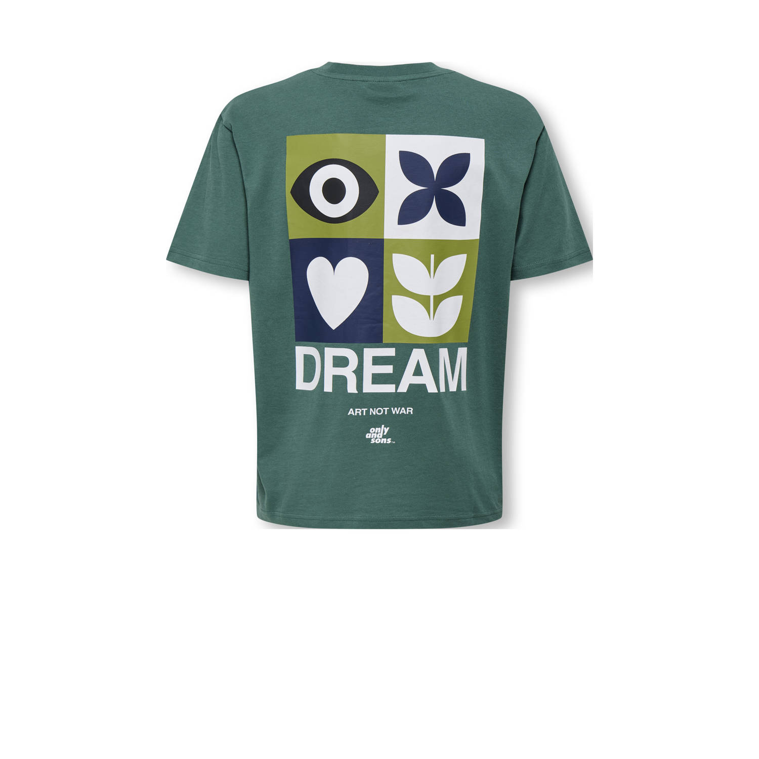 ONLY & SONS JUNIOR T-shirt groen