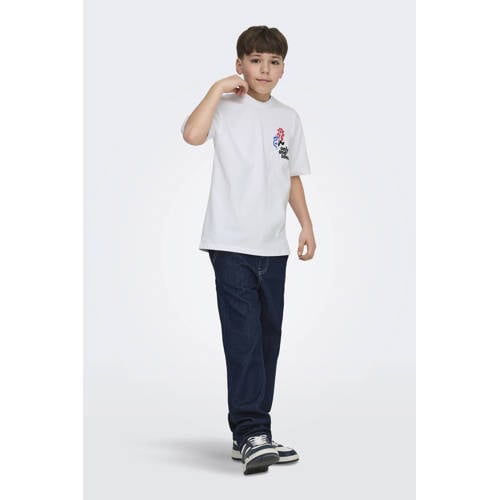 ONLY & SONS JUNIOR T-shirt wit afbeelding