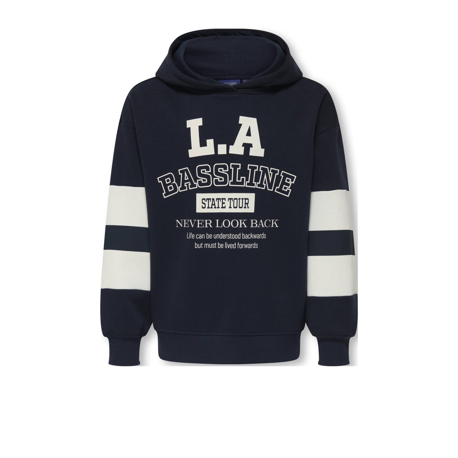 ONLY & SONS JUNIOR hoodie donkerblauw