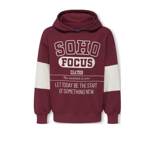 ONLY & SONS JUNIOR hoodie donkerrood afbeelding