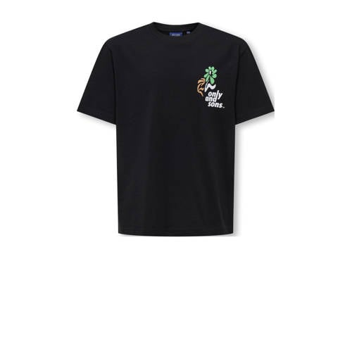 ONLY & SONS JUNIOR T-shirt zwart afbeelding