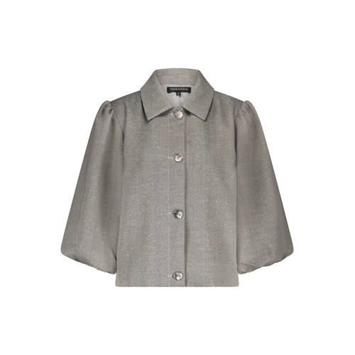 Tramontana cropped blazer grijs melange afbeelding