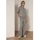 Tramontana wide leg regular waist casual broek grijs melange