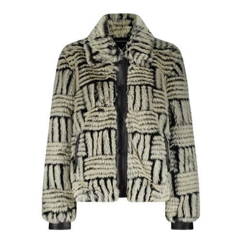 Tramontana faux fur jas ecru afbeelding