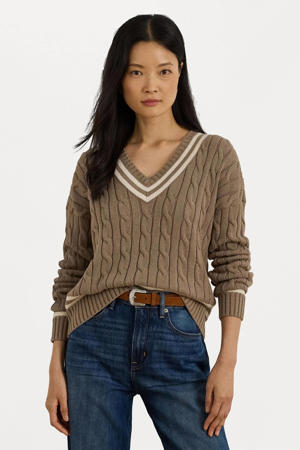 pullover lichtbruin gebreid