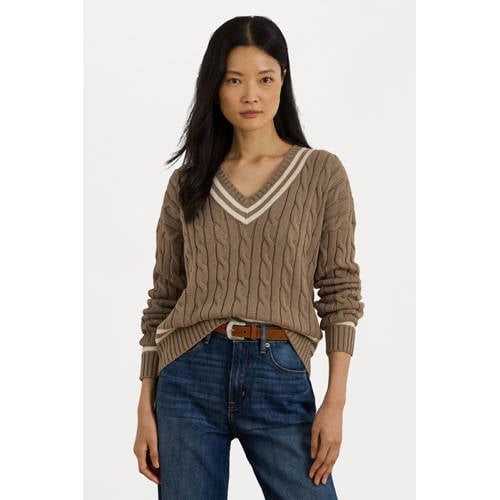 Lauren Ralph Lauren pullover lichtbruin gebreid afbeelding