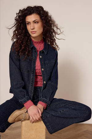 flared jeans dark blue denim