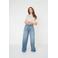 Est'seven high waist wide leg jeans light blue denim
