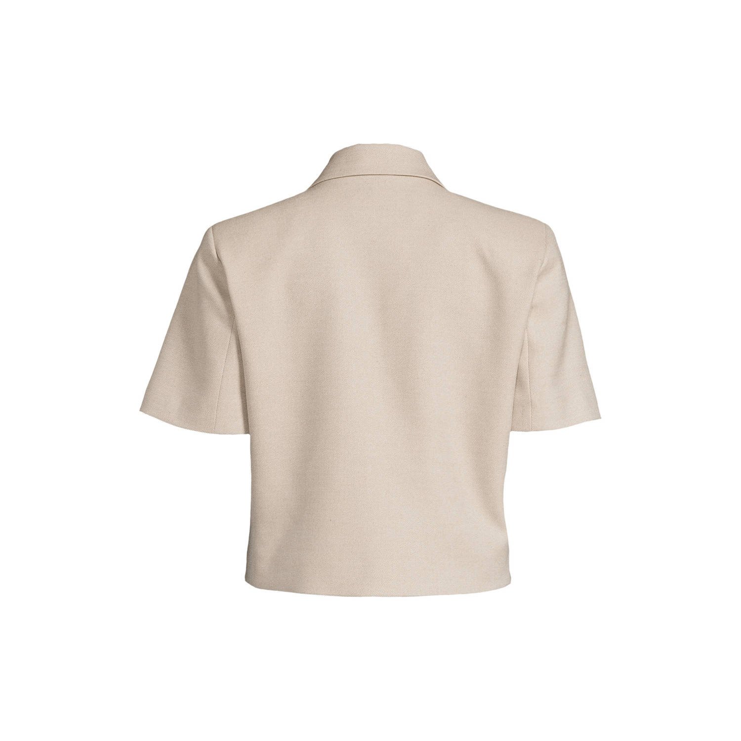 Est'seven cropped blazer beige