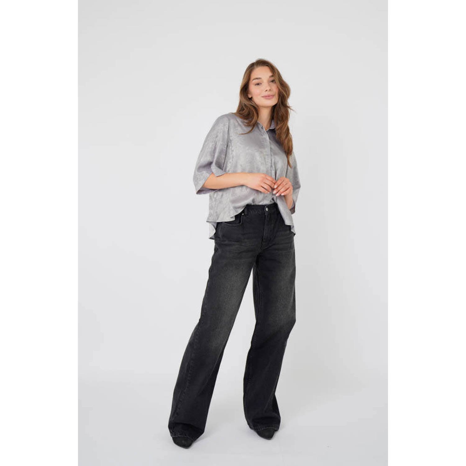 Est'seven blouse lichtgrijs