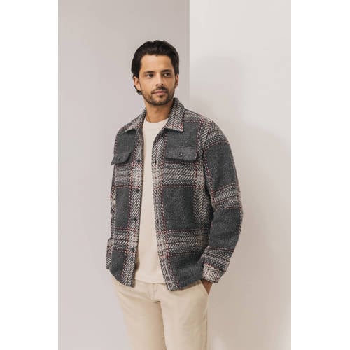 State of Art geruite overshirt grijsgroen afbeelding