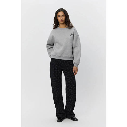 Sofie Schnoor straight leg jeans zwart met glitter afbeelding