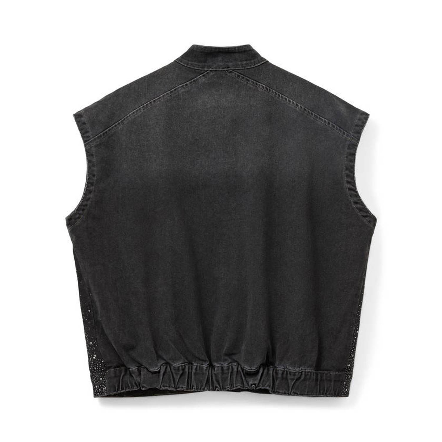 Sofie Schnoor denim gilet zwart met glitter
