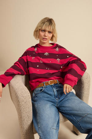 sweater roze met parels