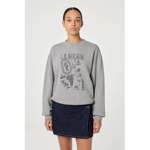 Fabienne Chapot sweater grijs melange afbeelding