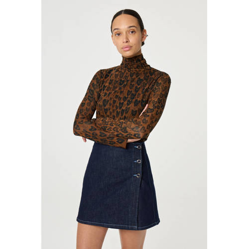 Fabienne Chapot korte rok dark blue denim afbeelding
