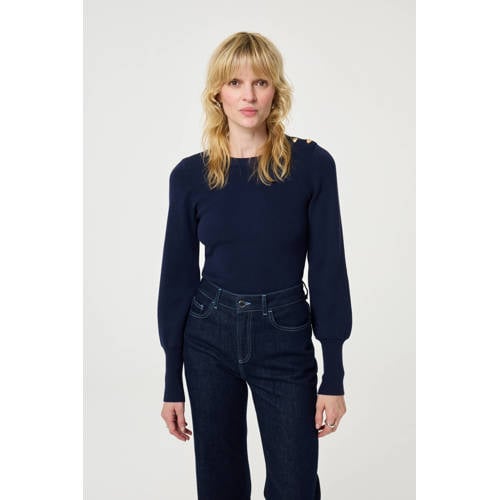 Fabienne Chapot bootcut jeans dark blue denim afbeelding