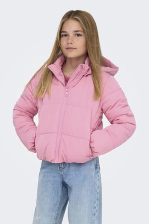 gewatteerde jas roze