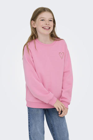 kerstsweater met backprint roze