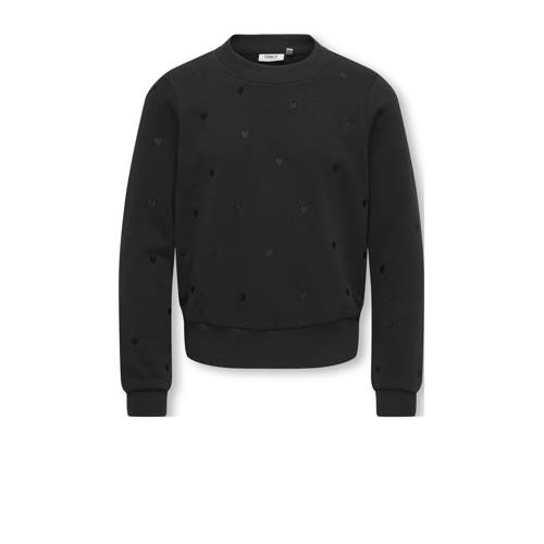 KIDS ONLY GIRL sweater met hartjes zwart afbeelding