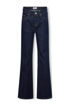 high waist flared jeans dark blue denim