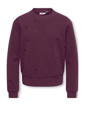 sweater met hartjes paars
