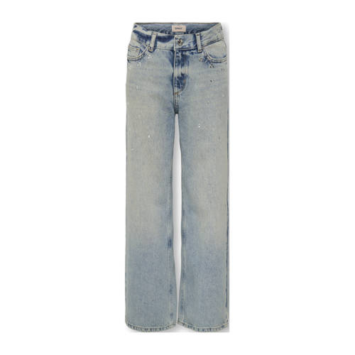 KIDS ONLY GIRL wide leg jeans medium blue denim afbeelding