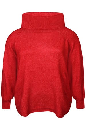 off shoulder trui rood