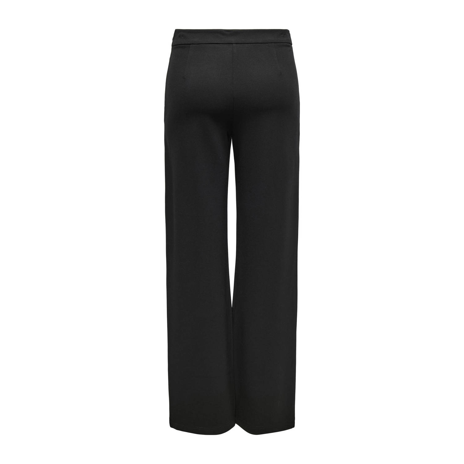 ONLY wide leg regular waist casual broek zwart