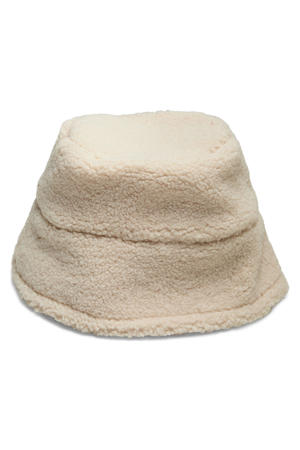 teddy bucket hat PCNETTY ecru