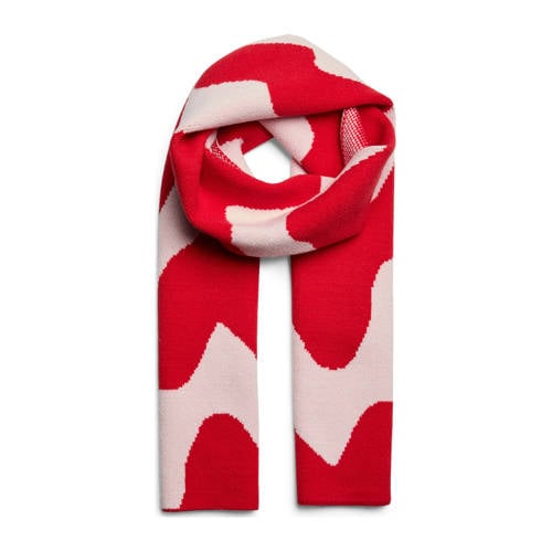 PIECES sjaal PCRULIE rood/lichtroze afbeelding