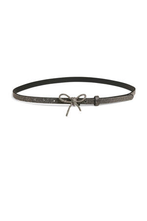 riem PCJAYDA met strass zilverkleurig