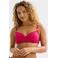 BEACHWAVE voorgevormde beugel bikinitop met textuur fuchsia