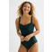 BEACHWAVE corrigerend badpak donkergroen/zwart