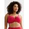 BEACHWAVE Curve voorgevormde beugel bikinitop met lurex en textuur rood