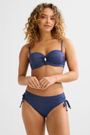 bikinibroekje met lurex donkerblauw