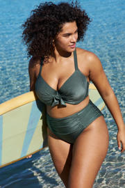 thumbnail: BEACHWAVE Curve voorgevormde beugel bikinitop met textuur groen