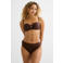 BEACHWAVE omslag bikinibroekje met textuur donkerbruin