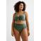 BEACHWAVE Curve high waist bikinibroekje met textuur groen