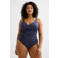 BEACHWAVE Curve corrigerend badpak met lurex donkerblauw