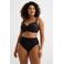 BEACHWAVE Curve voorgevormde beugel bikinitop met textuur zwart