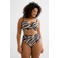 BEACHWAVE Curve high waist bikinibroekje beige/zwart